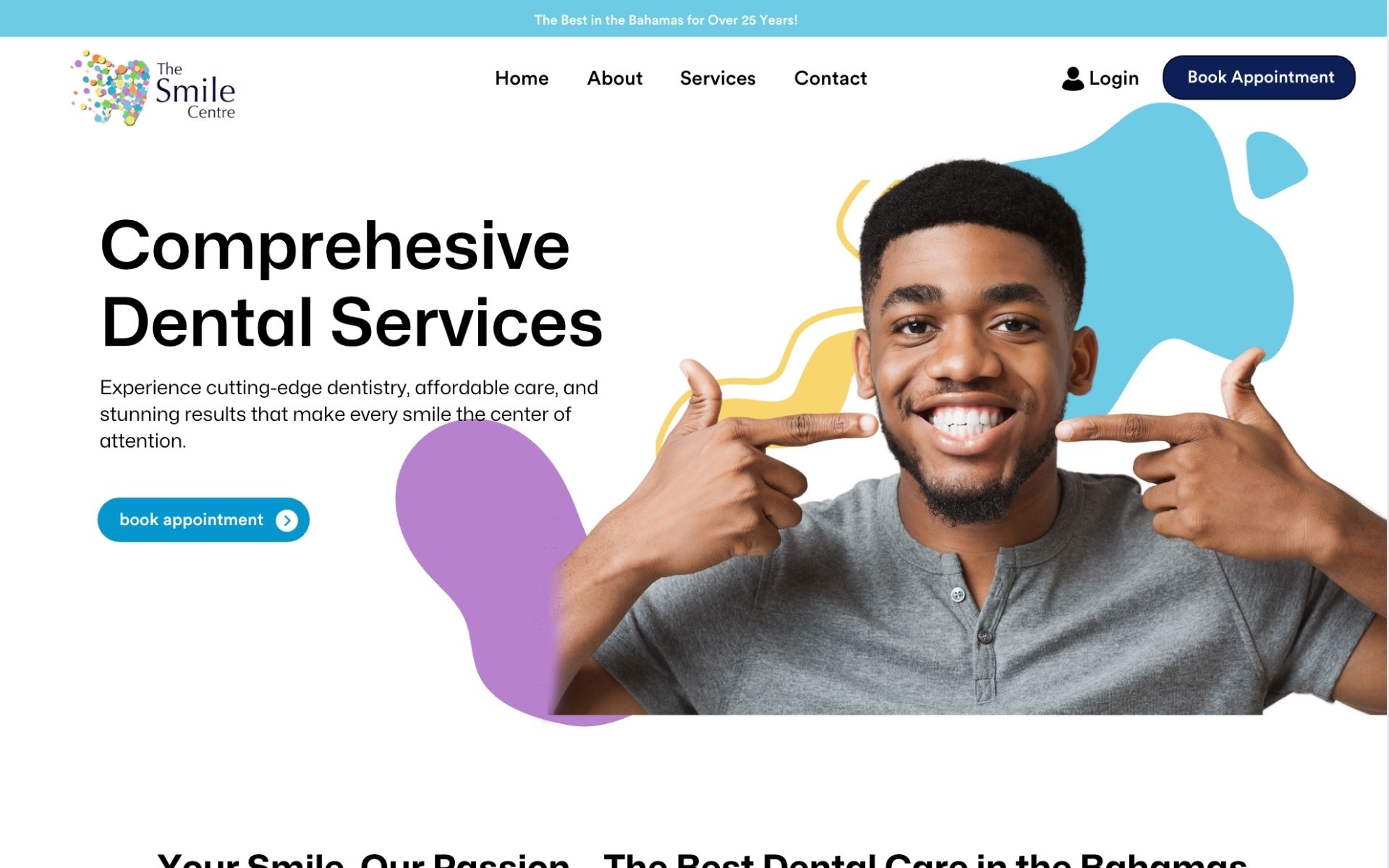 Smile Centre Bahamas UX redesign concept