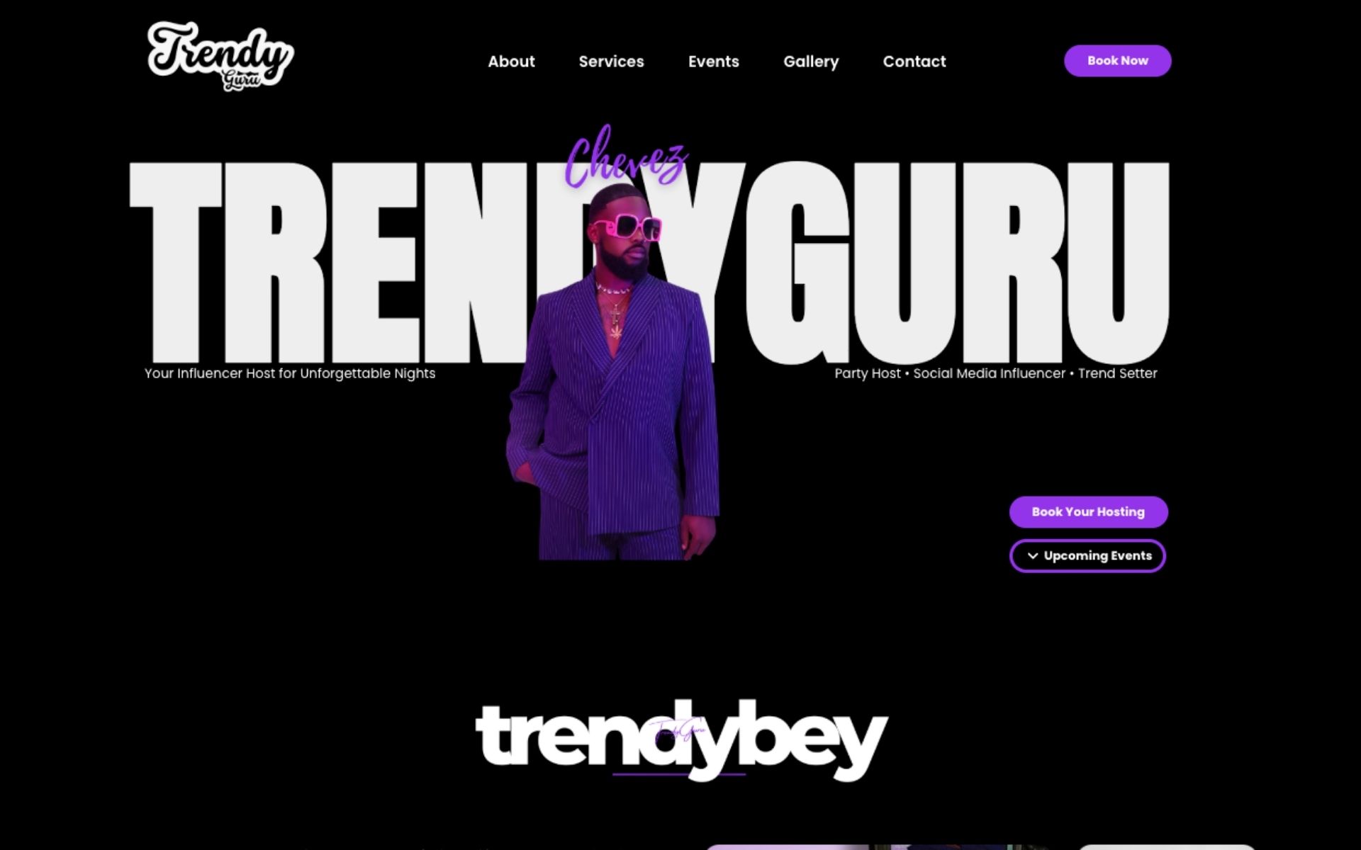 TrendyGuru personal brand website