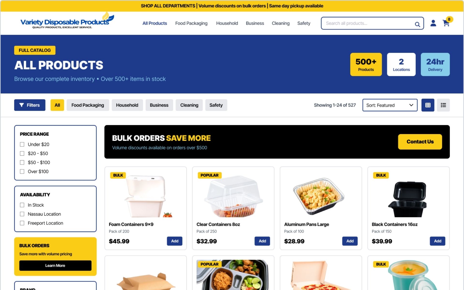 Variety Disposable Products e-commerce strategy